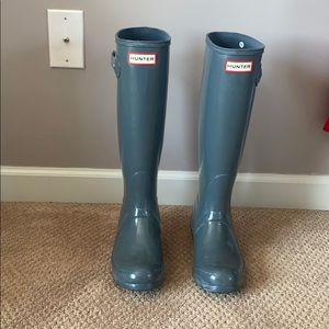 Light Blue High Hunter Boots